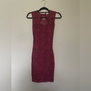 TOBI lace overlay cocktail dress